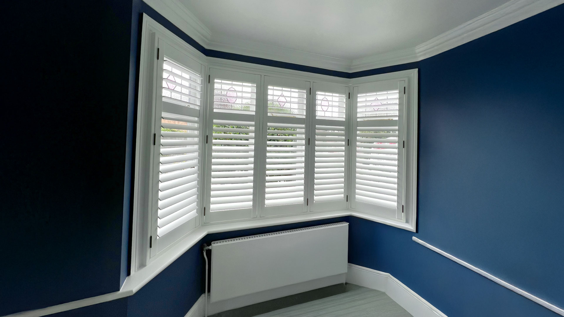 Elegant shutters with crisp light control