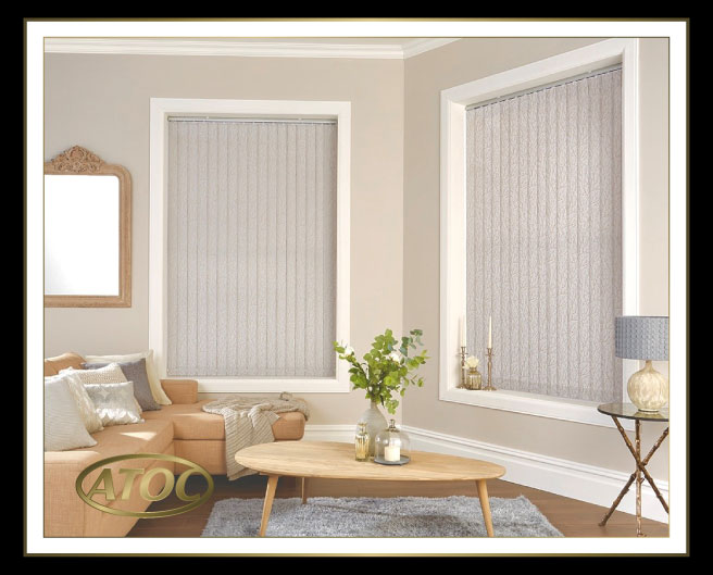 Modern Essex home with made-to-measure vertical blinds providing precise light and privacy control